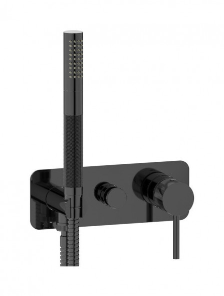 Внешняя часть встраиваемого смесителя с переключателем на 2 потребителя и ручным душем IBRUBINETTI INDUSTRIA ID313