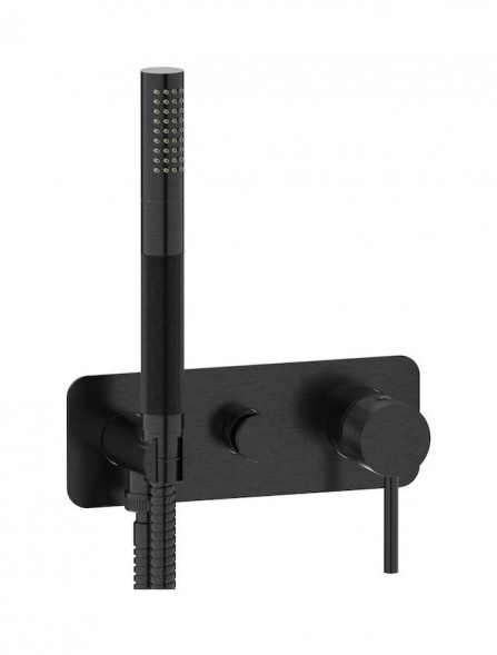 Внешняя часть встраиваемого смесителя с переключателем на 2 потребителя и ручным душем IBRUBINETTI INDUSTRIA ID313