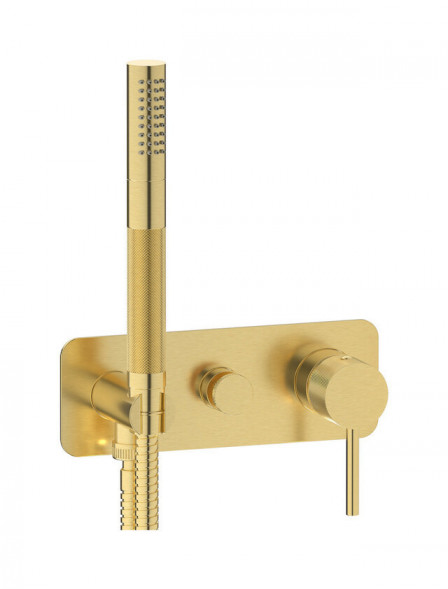 Внешняя часть встраиваемого смесителя с переключателем на 2 потребителя и ручным душем IBRUBINETTI INDUSTRIA ID313