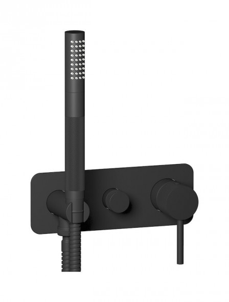 Внешняя часть встраиваемого смесителя с переключателем на 2 потребителя и ручным душем IBRUBINETTI INDUSTRIA ID313