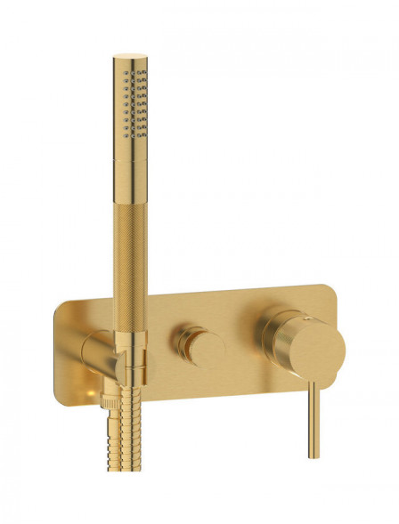 Внешняя часть встраиваемого смесителя с переключателем на 2 потребителя и ручным душем IBRUBINETTI INDUSTRIA ID313