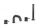 Смеситель на борт ванны на 4 отверстия с дивертором с изливом и ручным душем IBRUBINETTI INDUSTRIA ID396