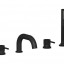 Смеситель на борт ванны на 4 отверстия с дивертором с изливом и ручным душем IBRUBINETTI INDUSTRIA ID396